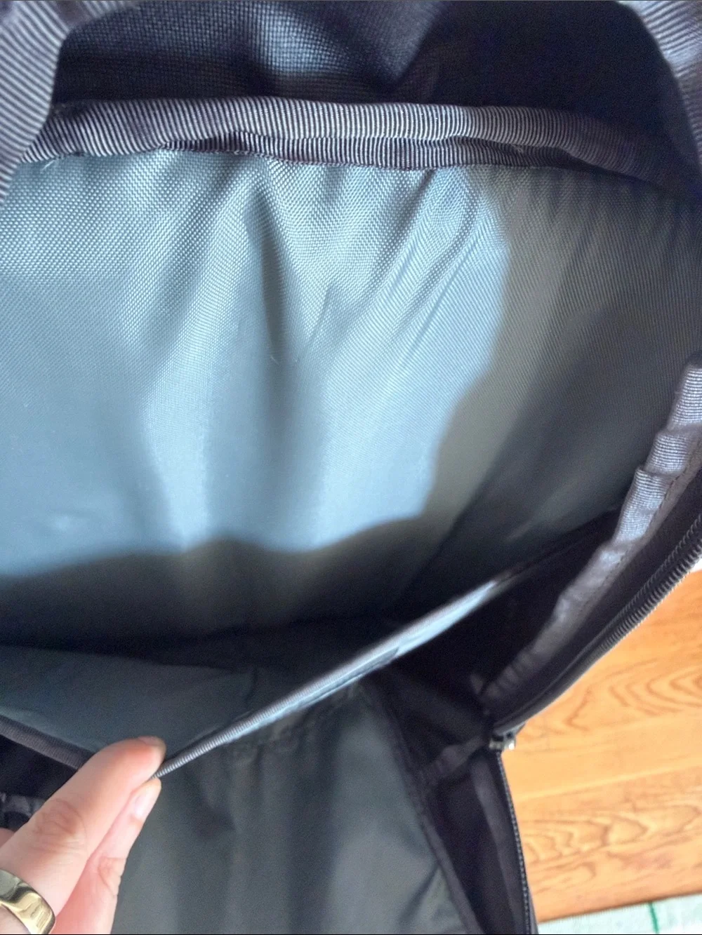 The North Face Black Backpack with Red Law & Order SVU Accent